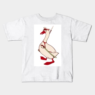 Goose-Stepping Goose Kids T-Shirt